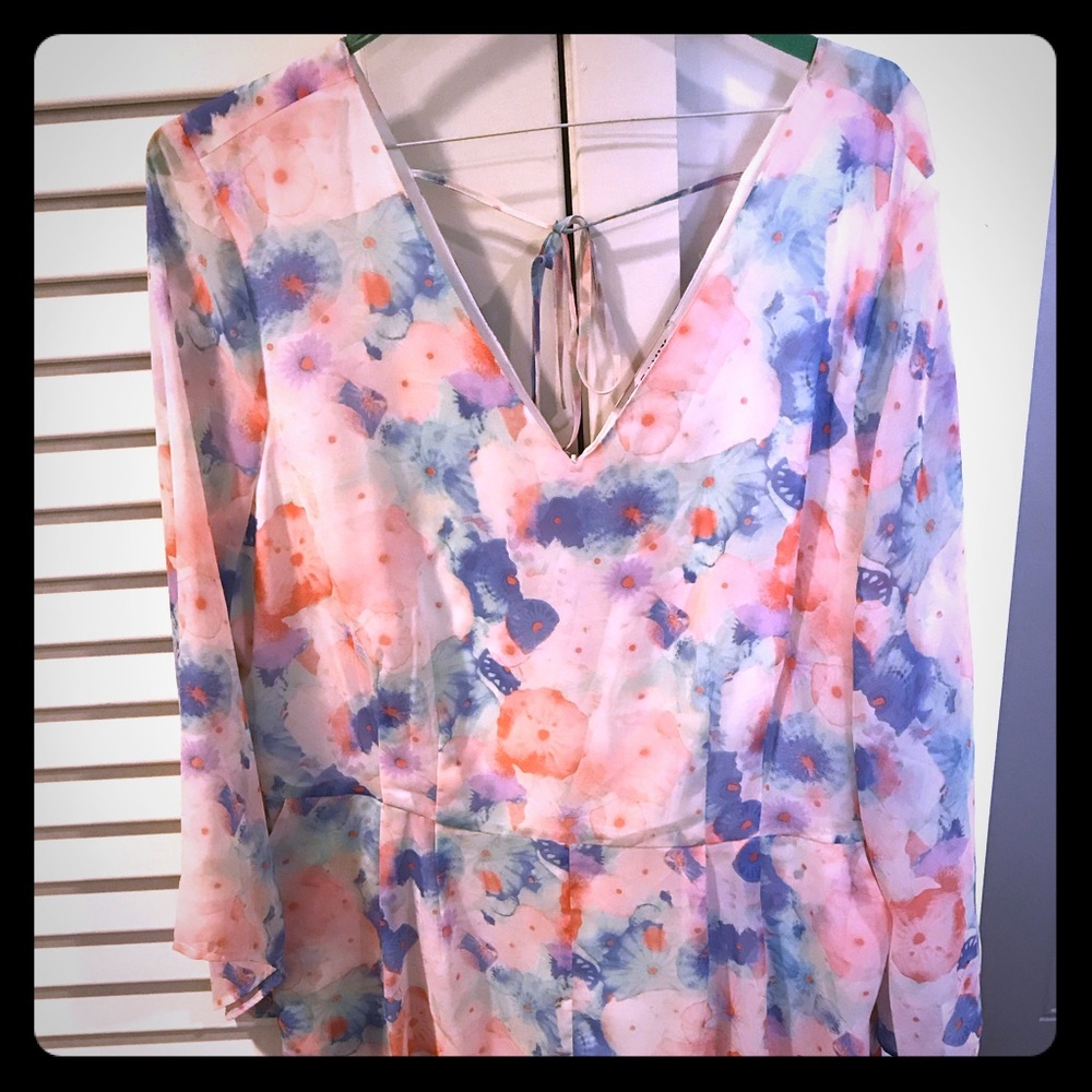 Watercolor pattern romper